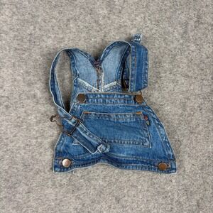 Kids Overalls Unisex 2T Vintage Denim Blue Jean Bib Pocket Adjustable Straps